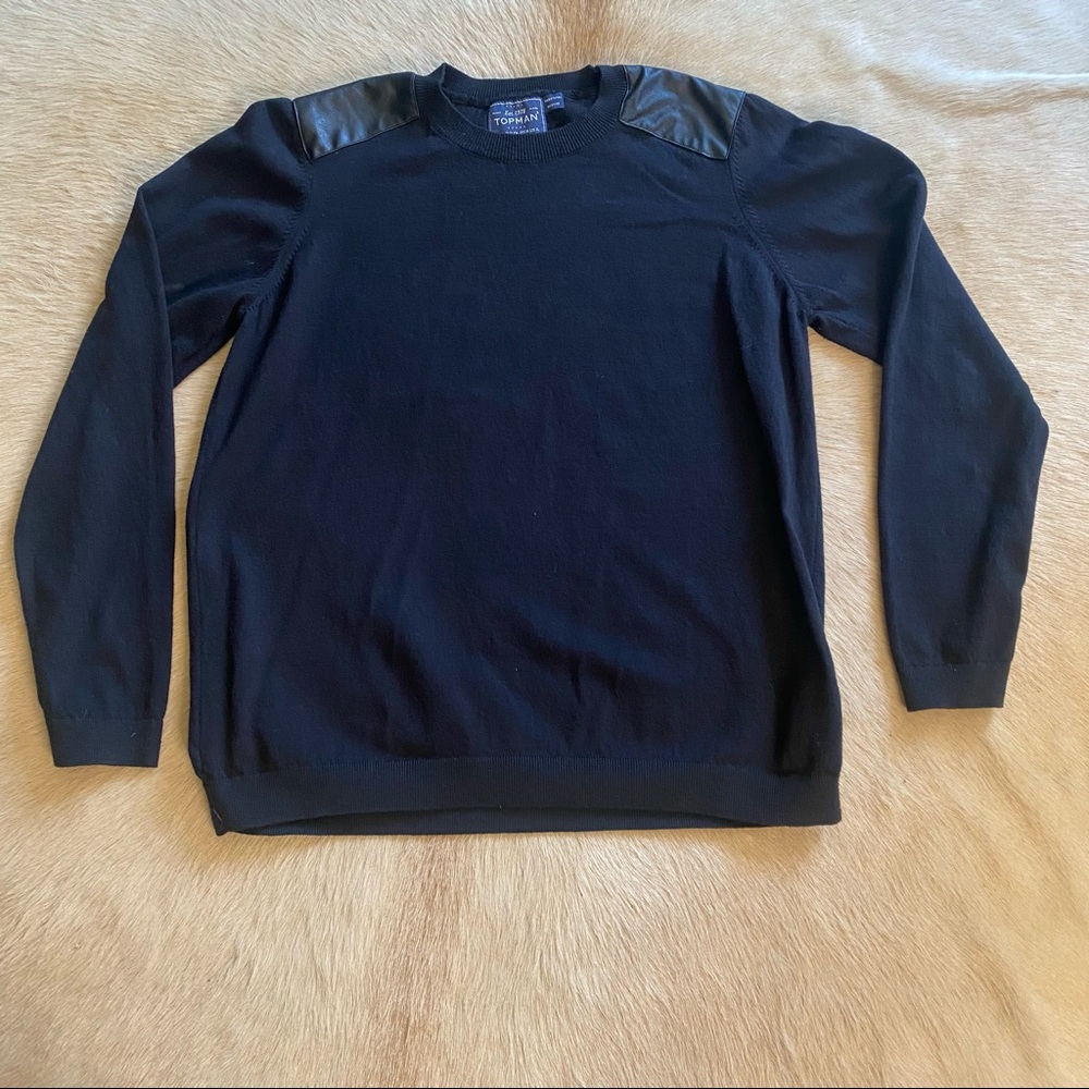 Topman Black Sweater Man/Woman Size XL